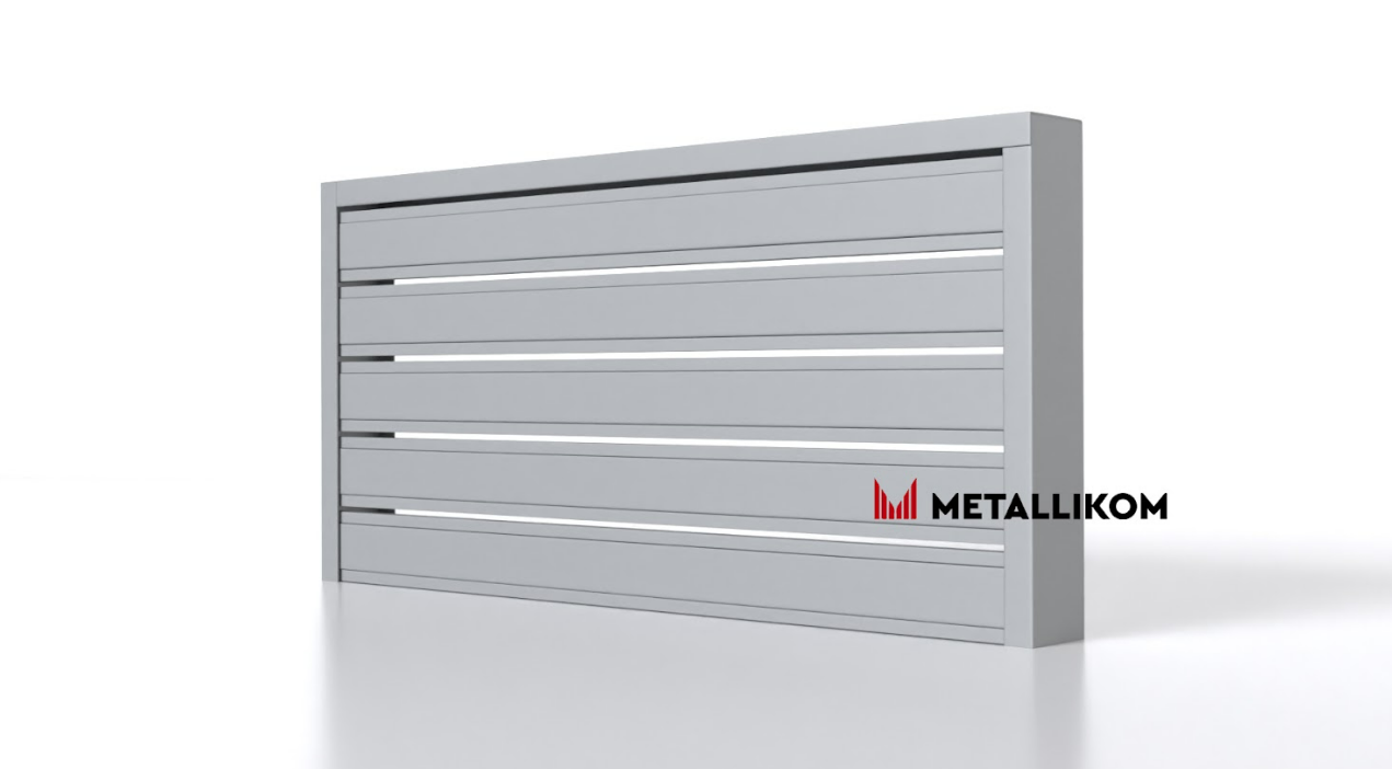 Планкен для забора 120 мм RAL 7004 – покрытие полиэстер, толщина 0,45 мм