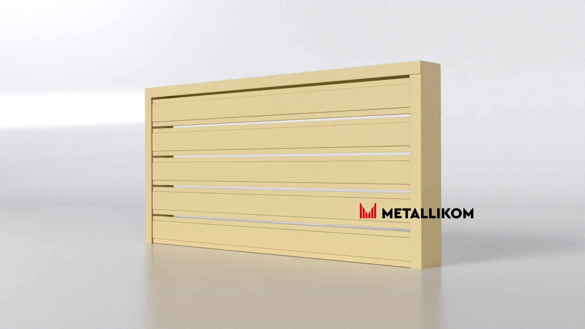 Планкен для забора 120 mm RAL 1014 – покрытие порошковое, толщина 0,45 мм