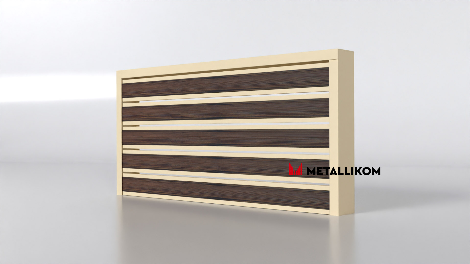 Планкен для забора Printec под дерево 120 mm RAL 1015 – покрытие порошковое, толщина 0,45 мм