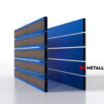 Планкен для забора Printec под дерево 120 mm RAL 5005 – покрытие полиэстер, толщина 0,45 мм в Саратове  | фото 4