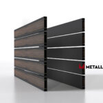 Планкен для забора Printec под дерево 120 mm RAL 7024 – покрытие матовое, толщина 0,45 мм в Саратове  | фото 1