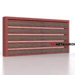 Планкен для забора Printec под дерево 120 mm RAL 3009 – покрытие полиэстер, толщина 0,45 мм в Саратове  | фото 4