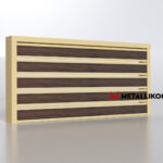 Планкен для забора Printec под дерево 120 mm RAL 1014 – покрытие порошковое, толщина 0,45 мм в Саратове  | фото 4