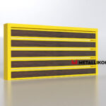 Планкен для забора Printec под дерево 120 mm RAL 1018 – покрытие матовое, толщина 0,45 мм в Саратове  | фото 4